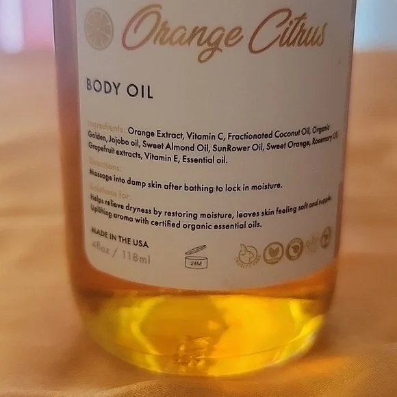 NEW Aminnah Skincare ORANGE CITRUS Body Oil - Picture 3 of 5